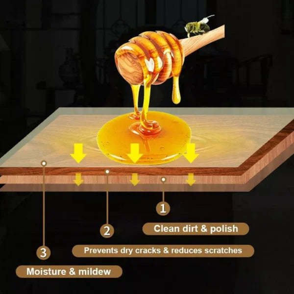 Wood Seasoning Beeswax Polish – Natural Wood Cleaner & Restorer for Furniture Shine