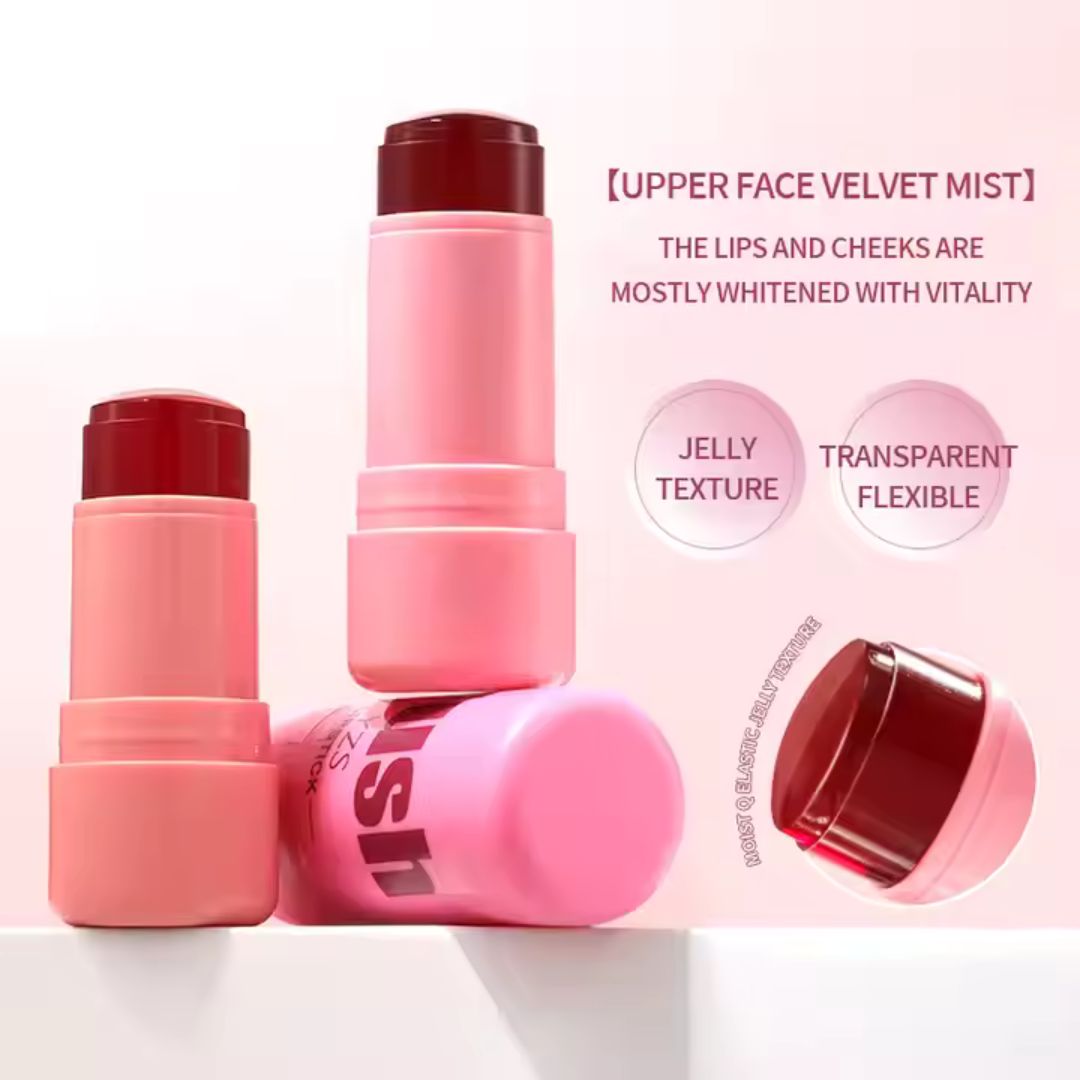 Cool Liquid Jelly Tint for Cheek and Lip Make Up Pink or Red Cutie Moisturizing Vegan Blush Tint
